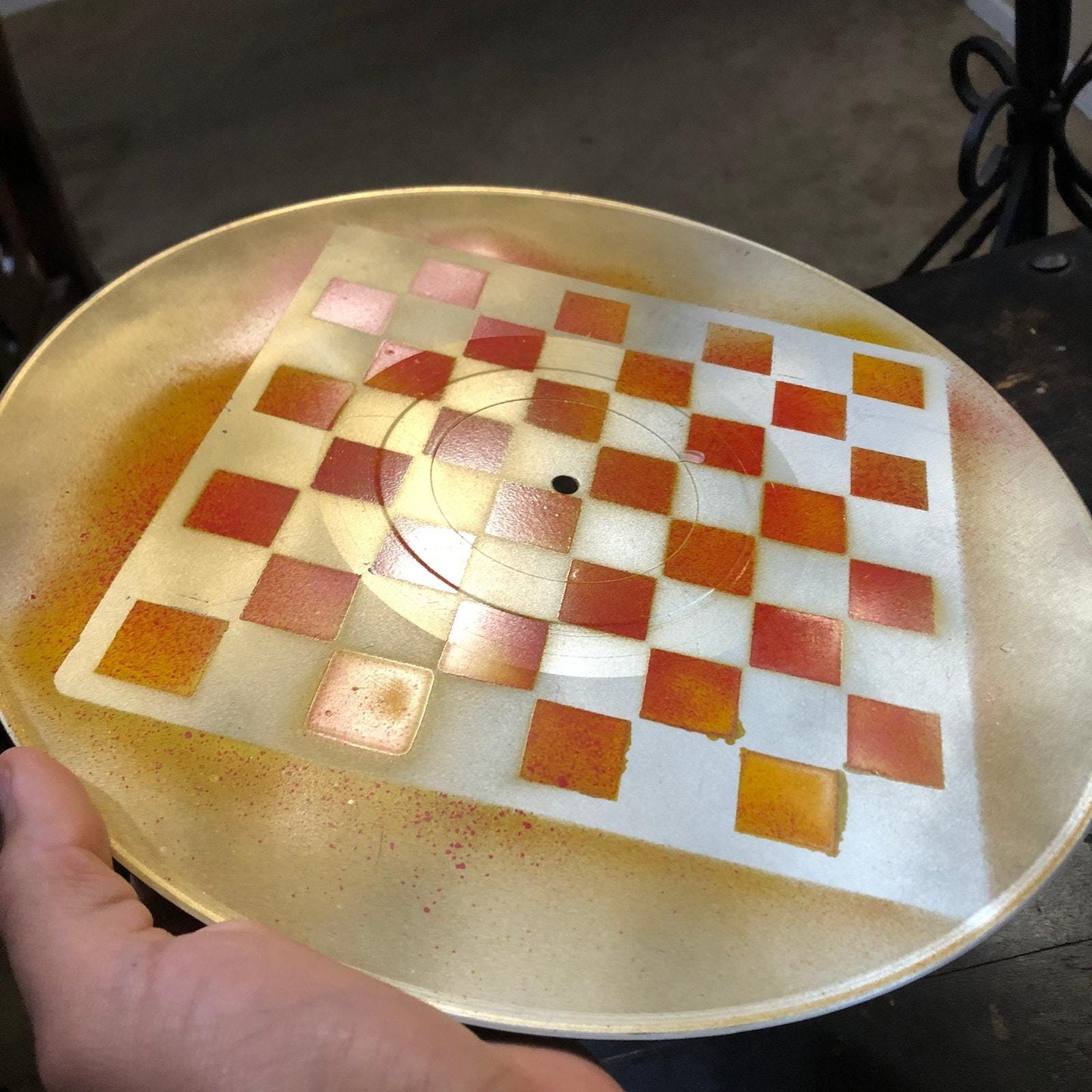 Vinyl Chess Set - Fire Gold (Resin Pieces)