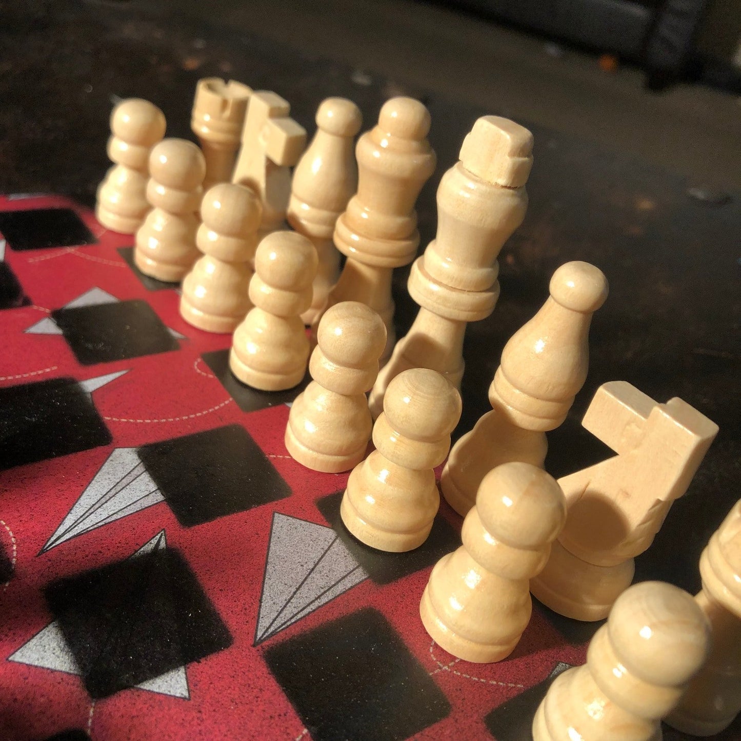 Scrapbook Chess Set - Red Paper Plane