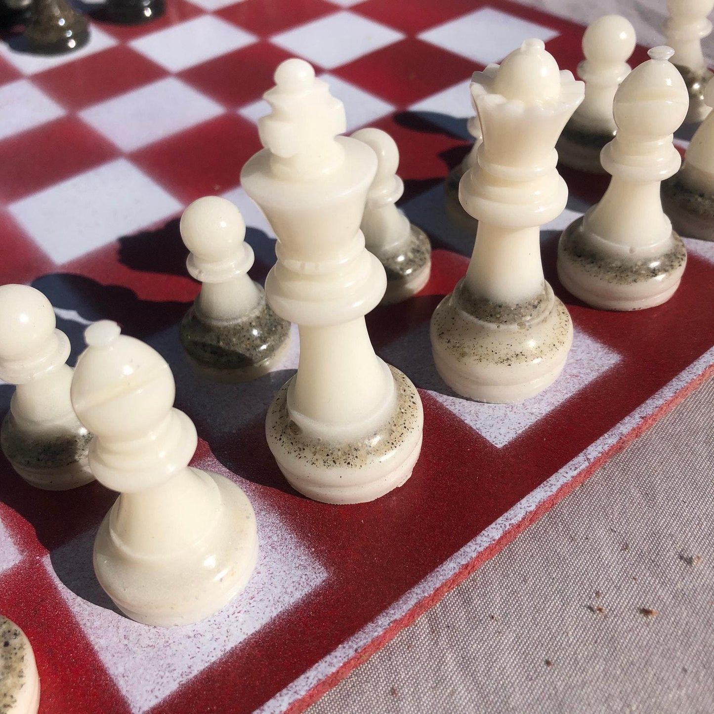 Chess Set - Premium Red & White