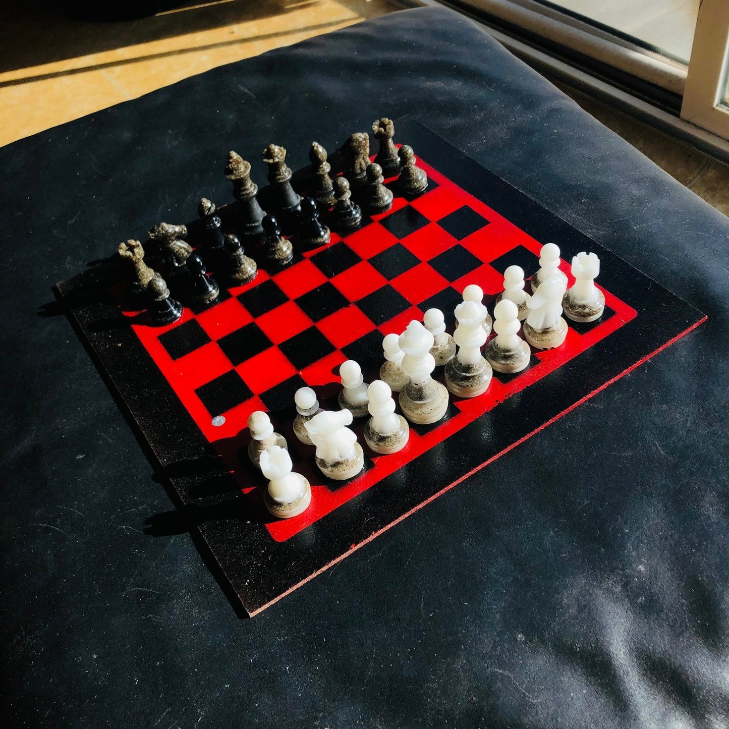 Chess Set - Red & Black