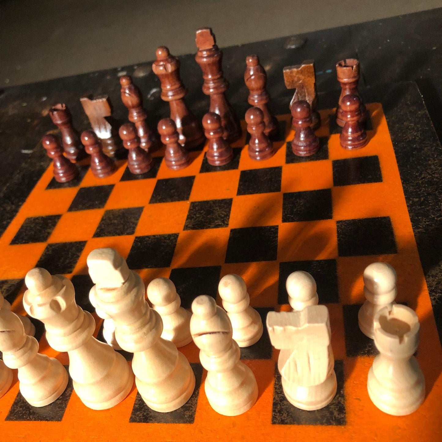 Chess Set - Orange & Black Edition