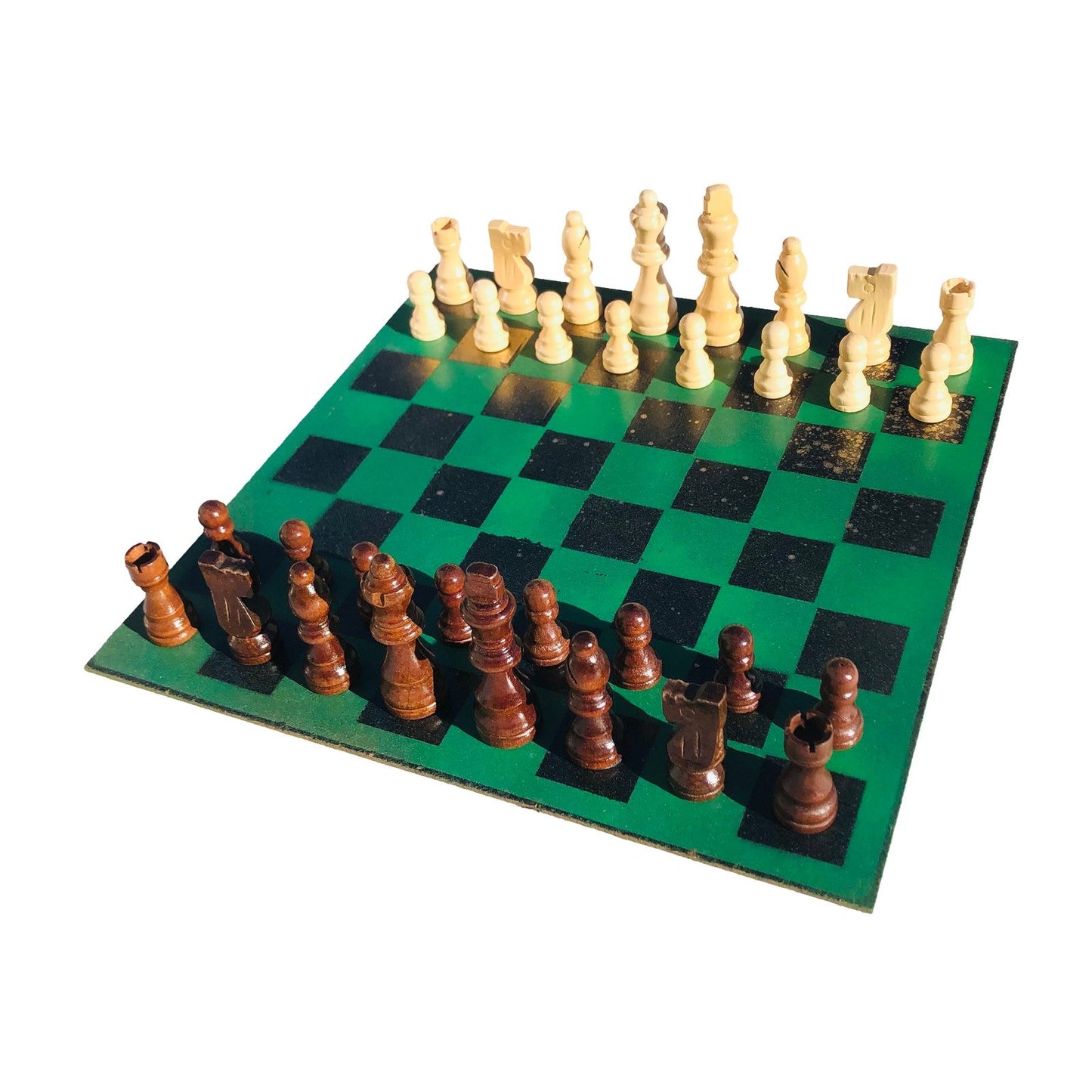 Chess Set - Greenish Gold