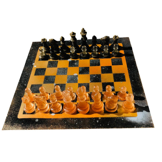 Chess Set - Golden Dark Pearl