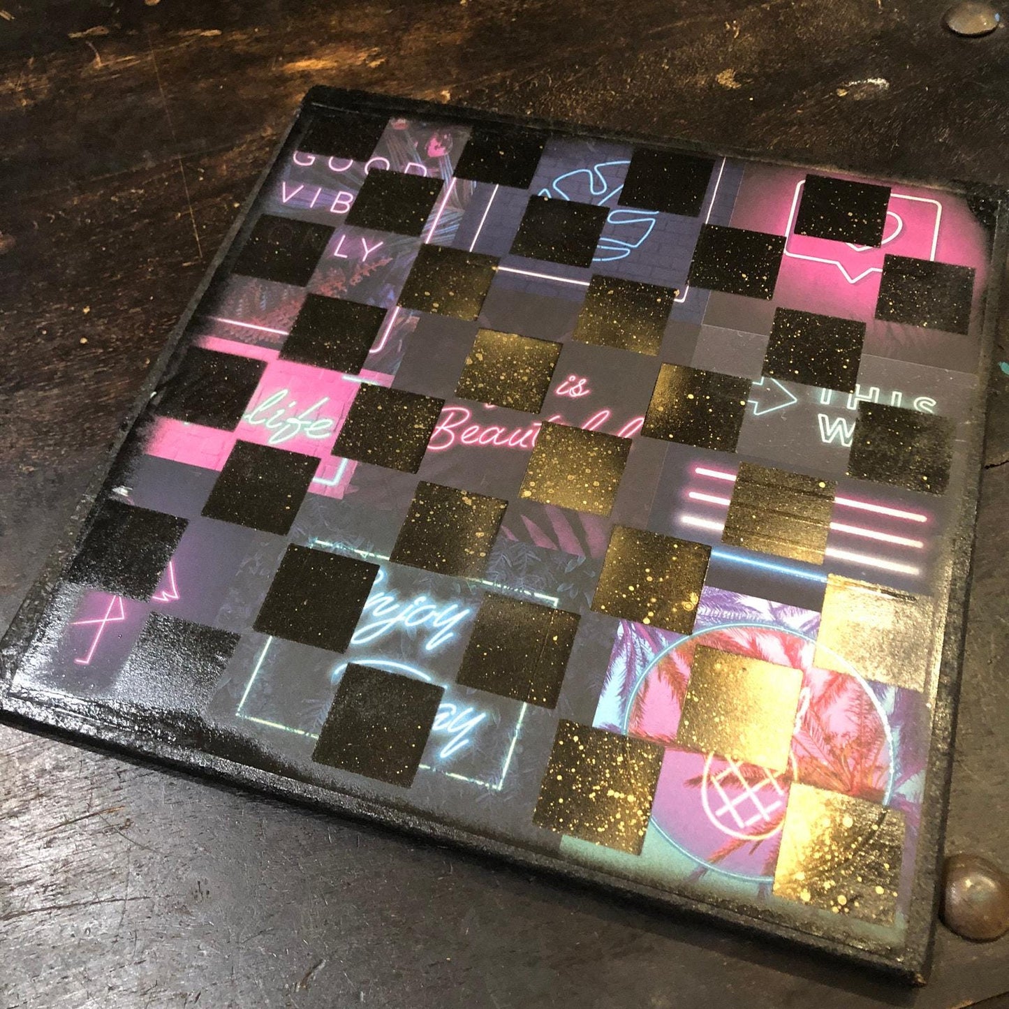 Scrapbook Chess Set - Midnight City