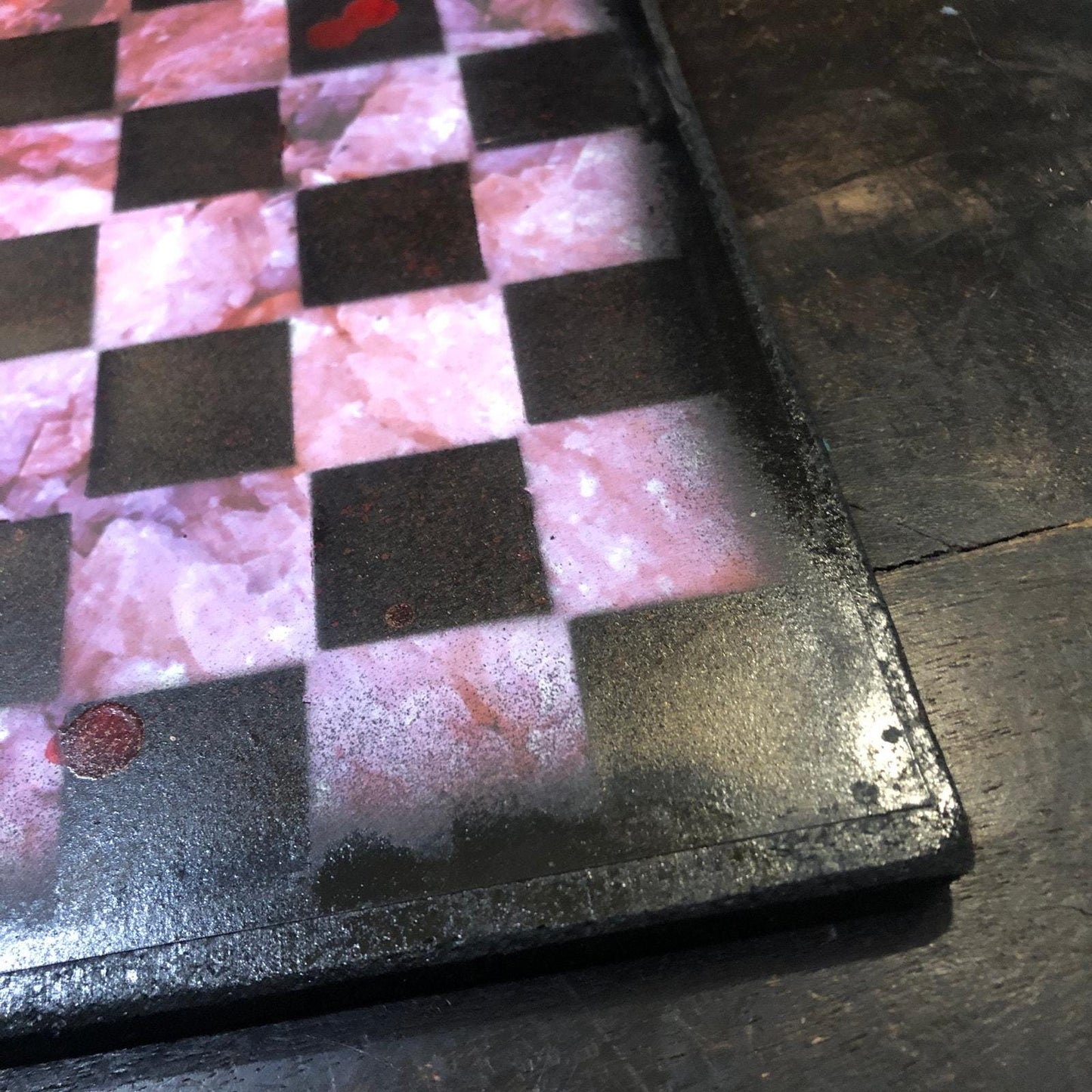 Scrapbook Chess Set - Pink Crystal Pattern