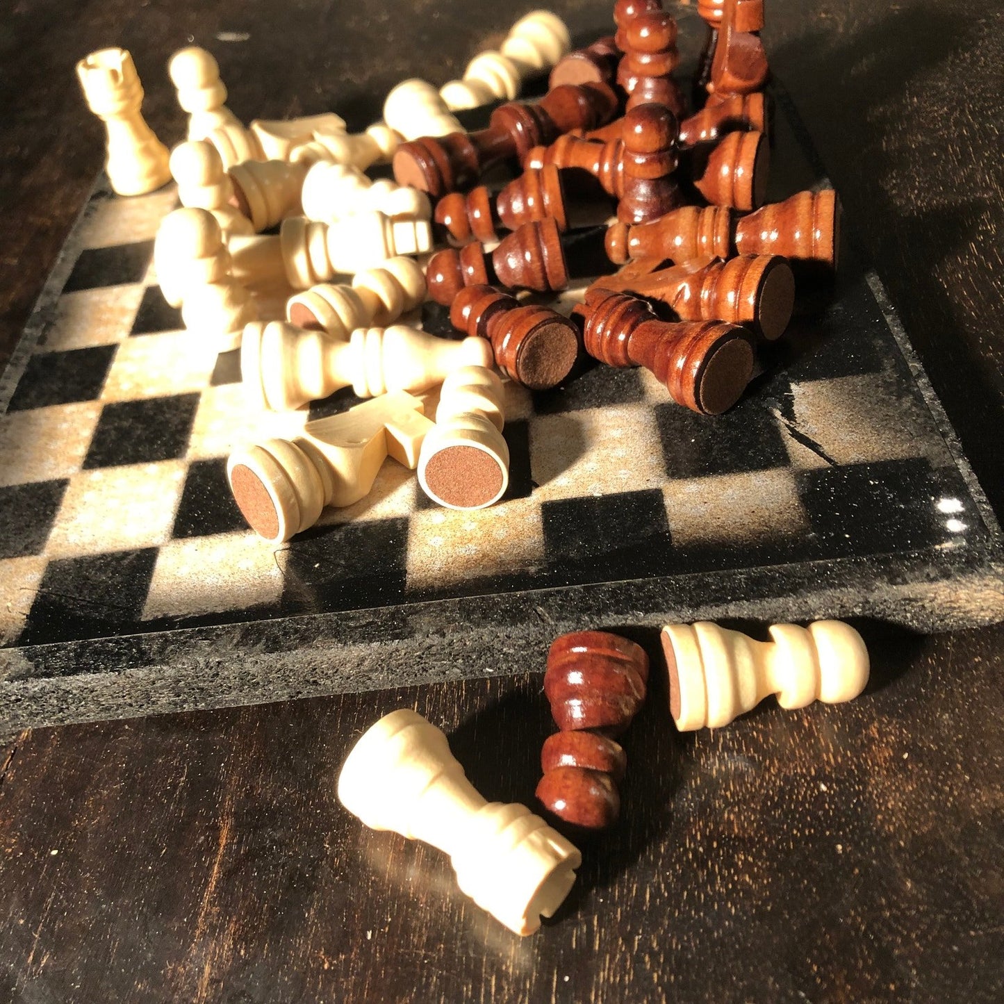 Scrapbook Chess Set - Vintage Yellow