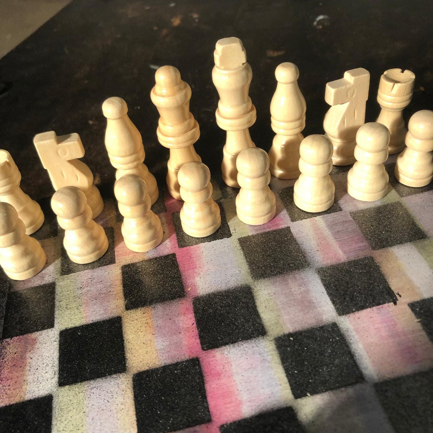 Scrapbook Chess Set - Rainbow Fade