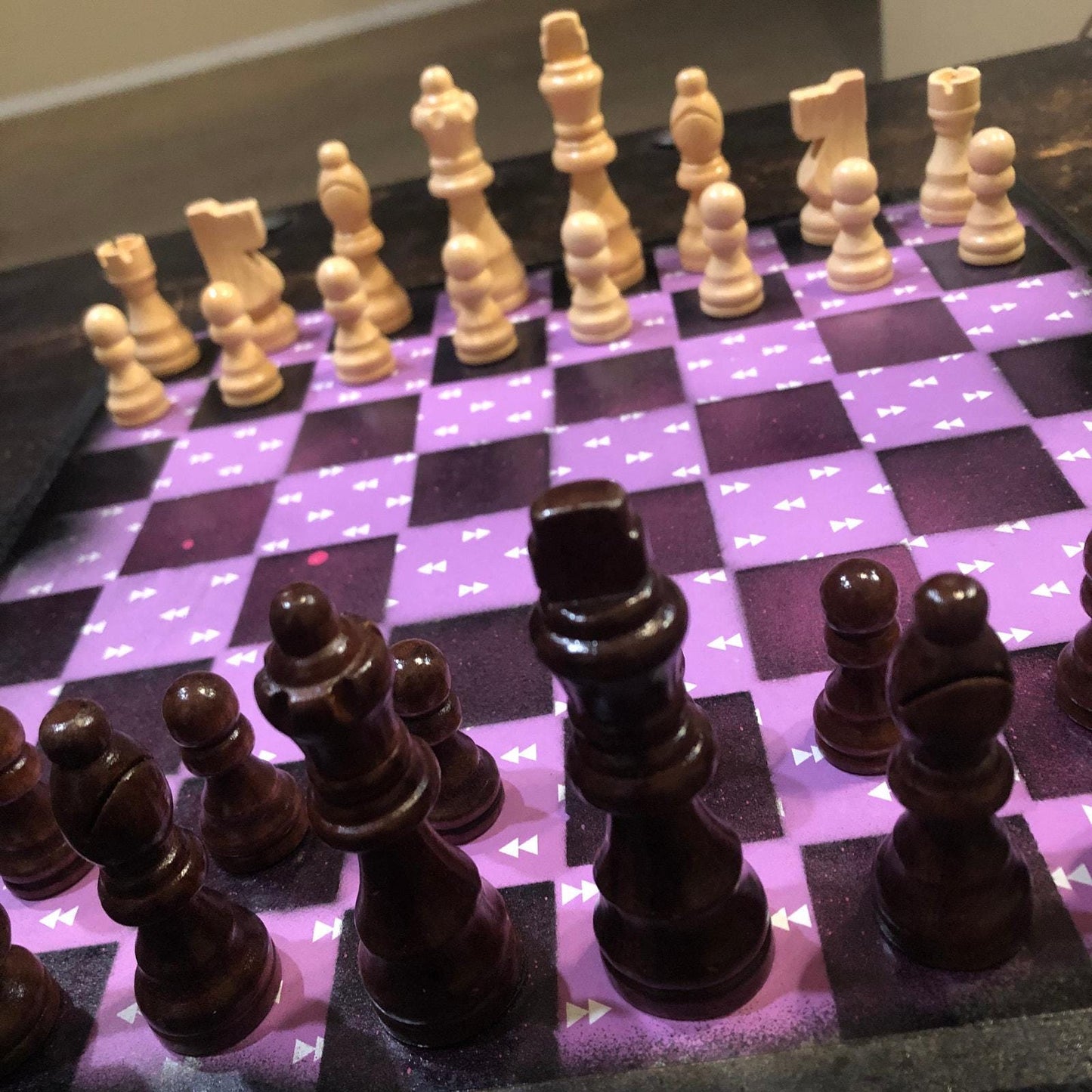 Scrapbook Chess Set - Purple Arrow