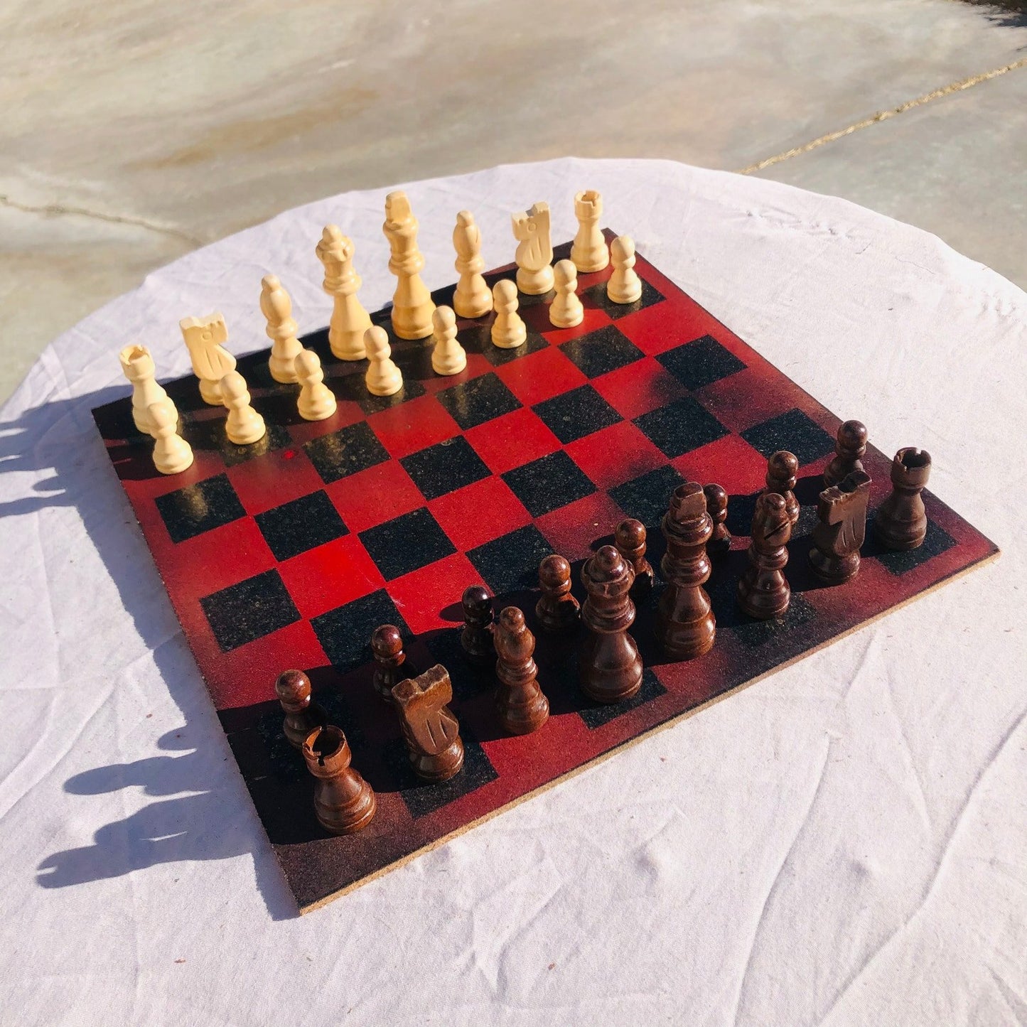 Chess Set - Red Gold Tint