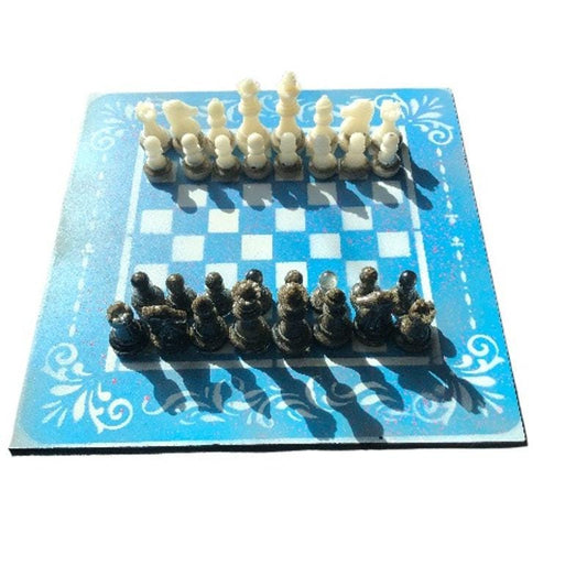 Chess Set - Sky Blue Royal