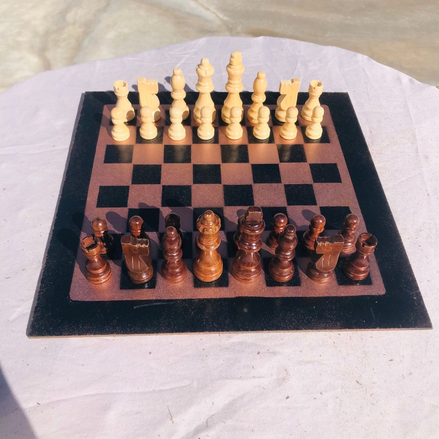 Chess Set - Bronze & Black