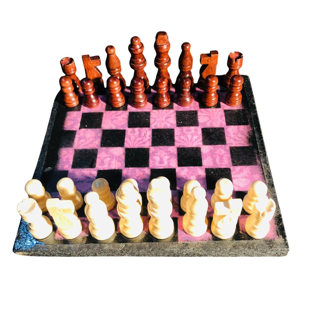 Scrapbook Chess Set - Royal Purple