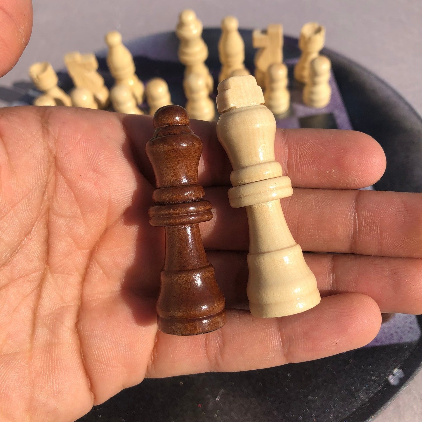 Vinyl Chess Set - Purple Snow