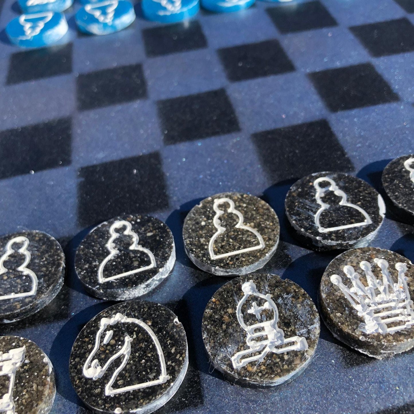 Chess Set - Sparkle Blue