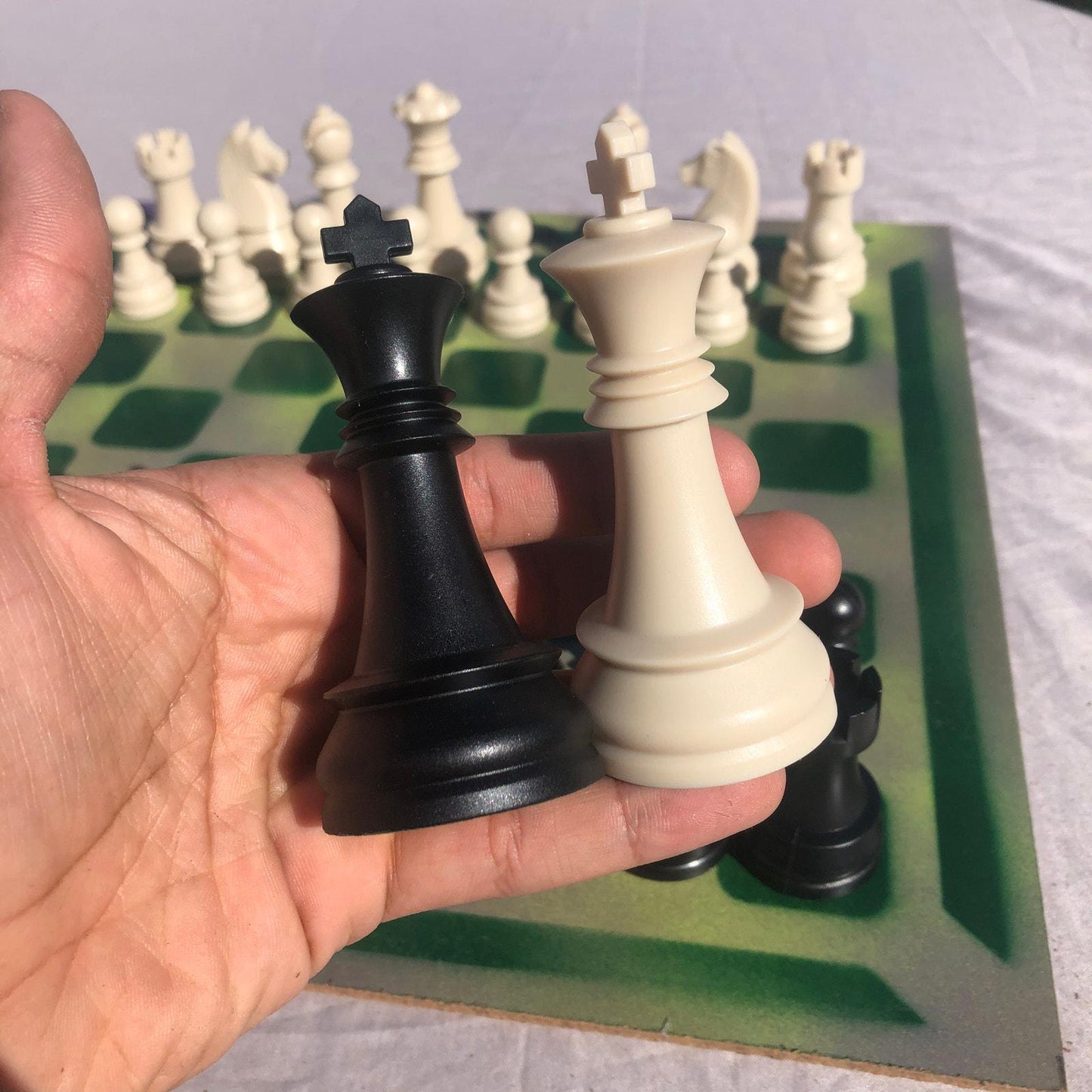 Large Chess Set - Green Field