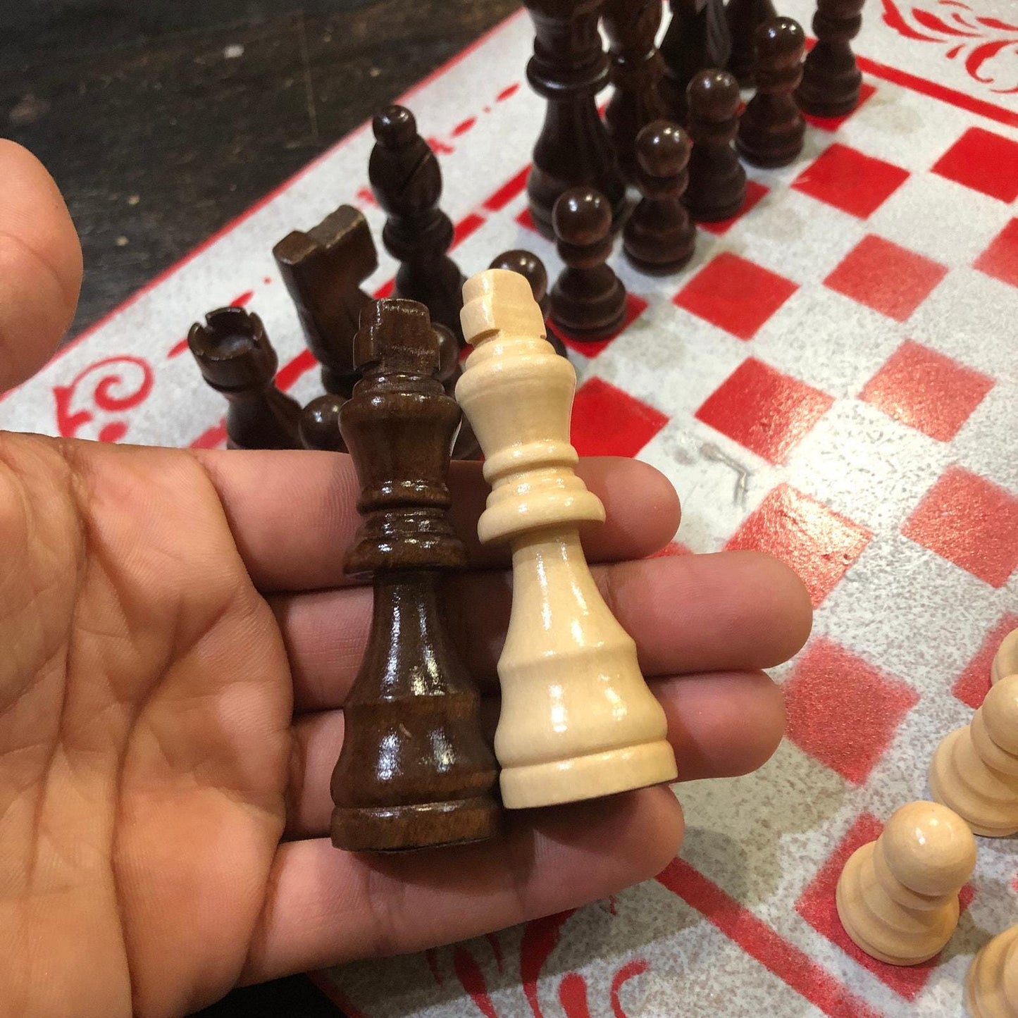 Chess Set - White & Red