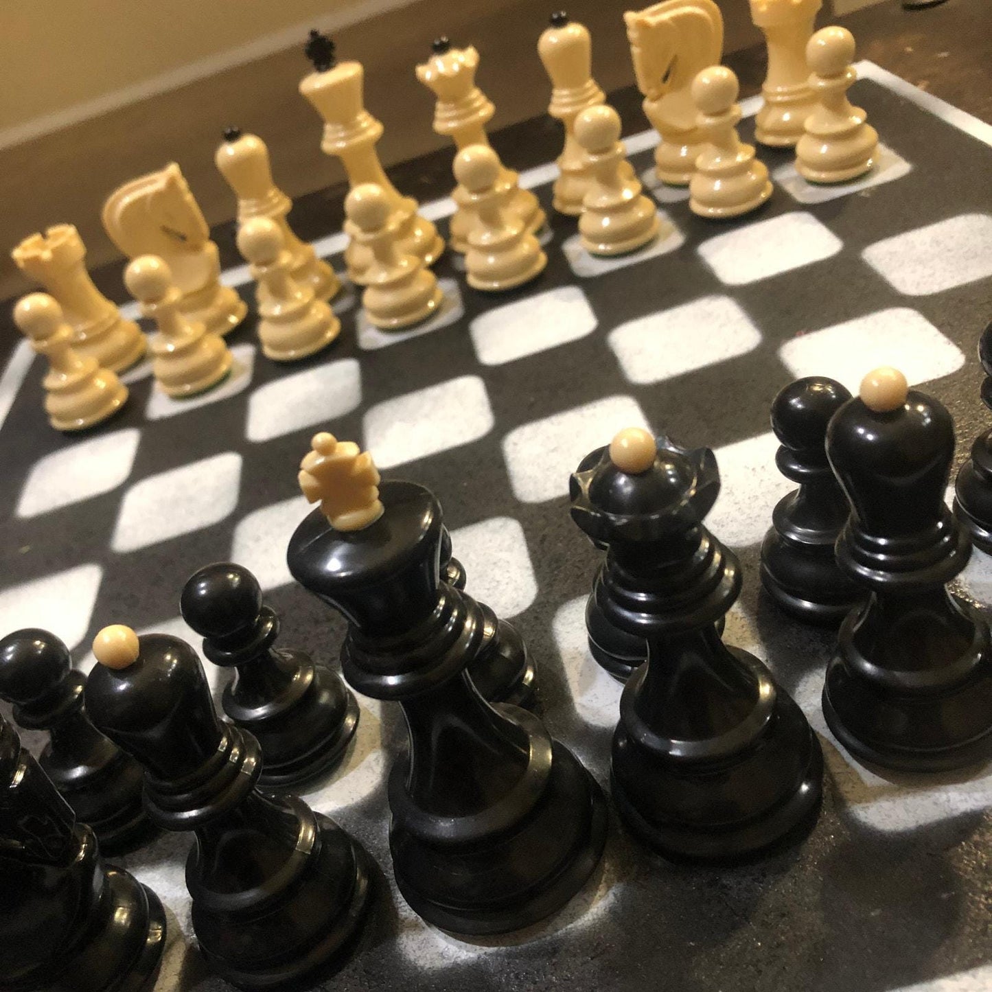 Large Chess Set - Black & White