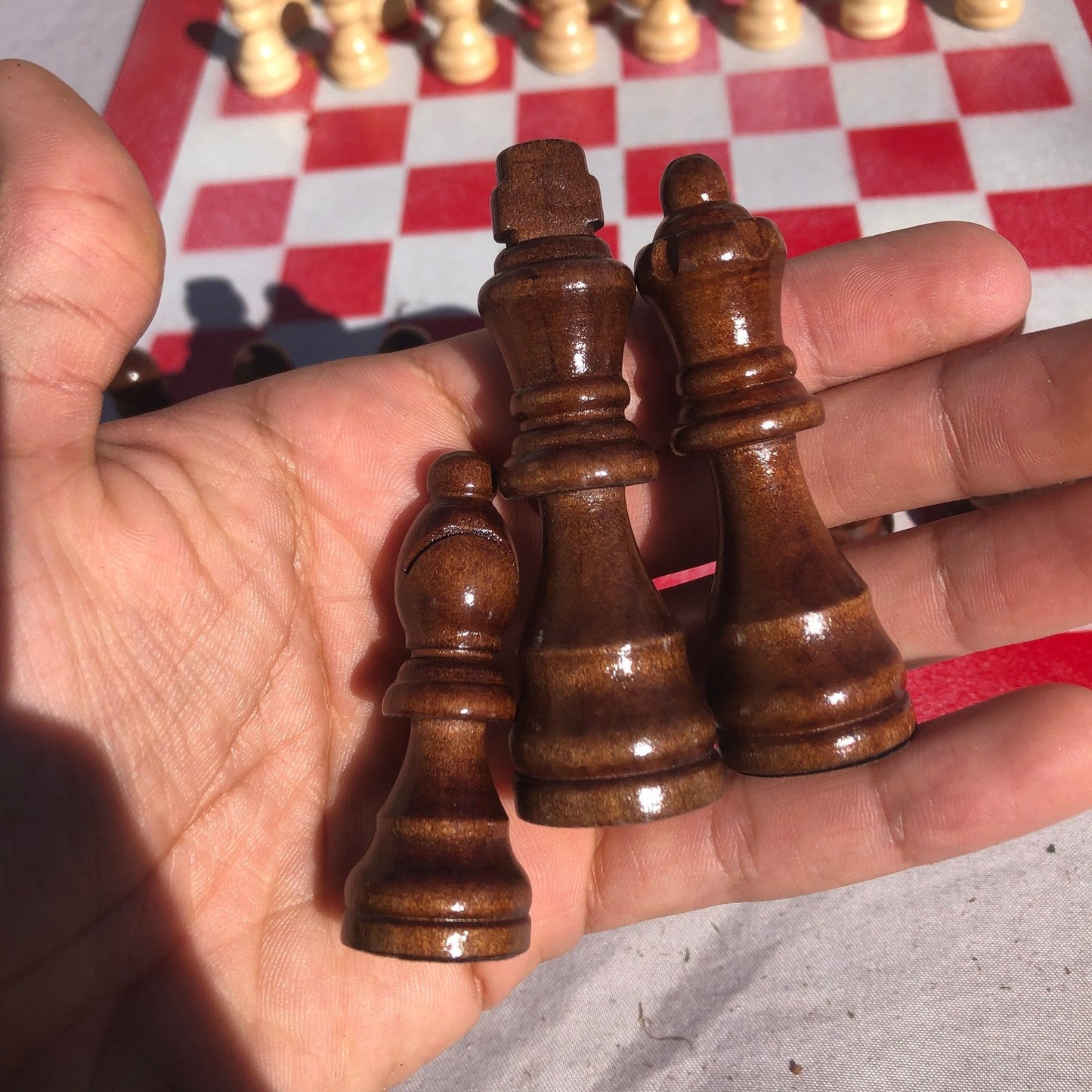 Chess Set - White & Red