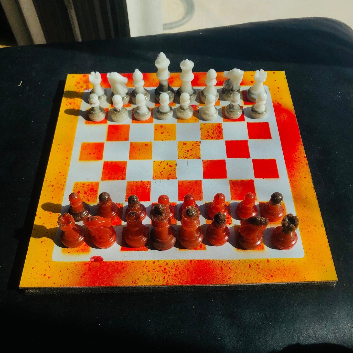 Chess Set - Fire Red Deluxe