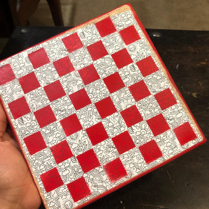 Scrapbook Chess Set - Black & White Art
