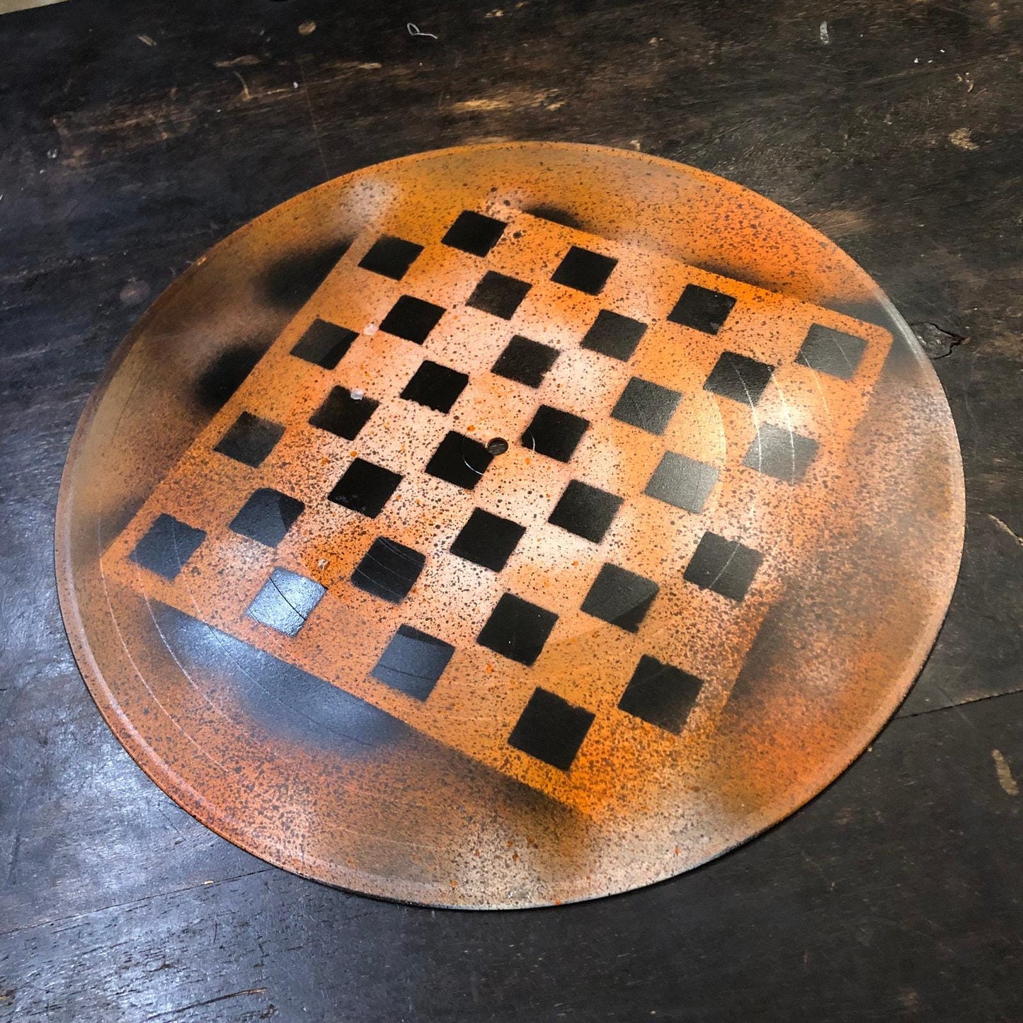 Vinyl Chess Set -Speckled Amber (Resin Pieces)