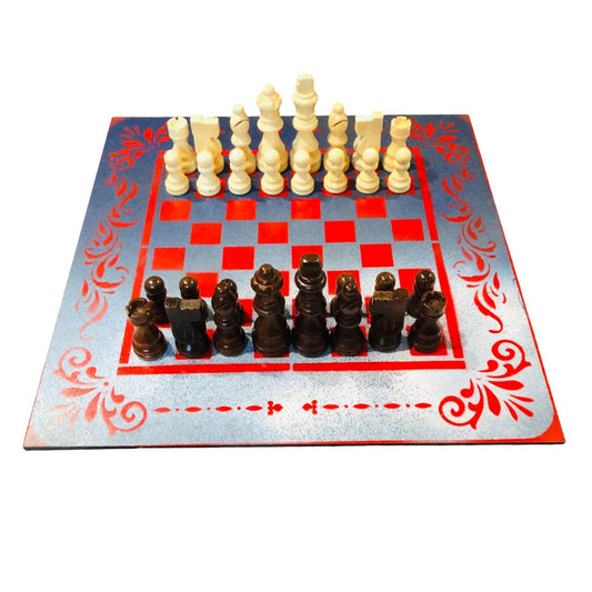 Chess Set - Blue Red Mist