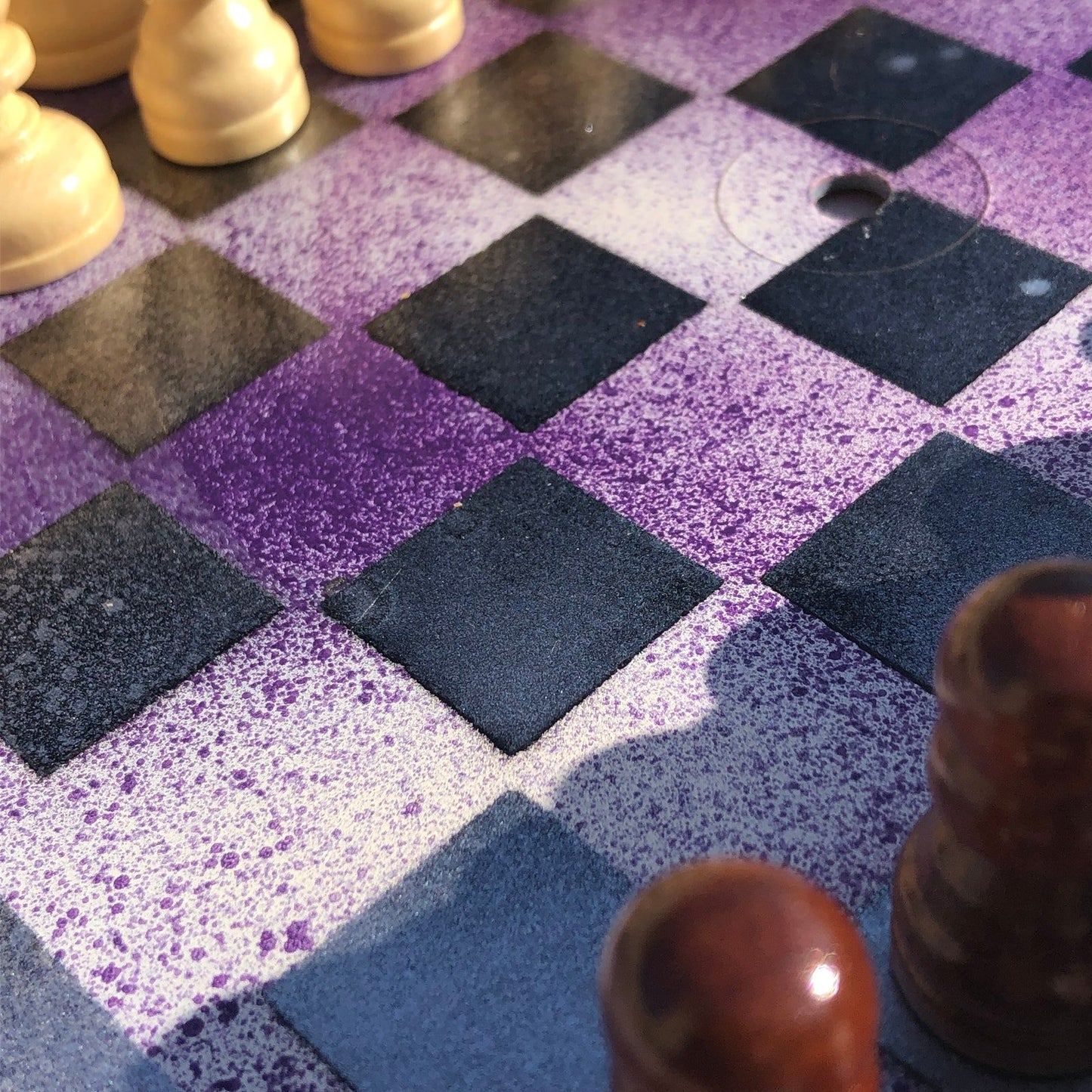 Vinyl Chess Set - Purple Snow