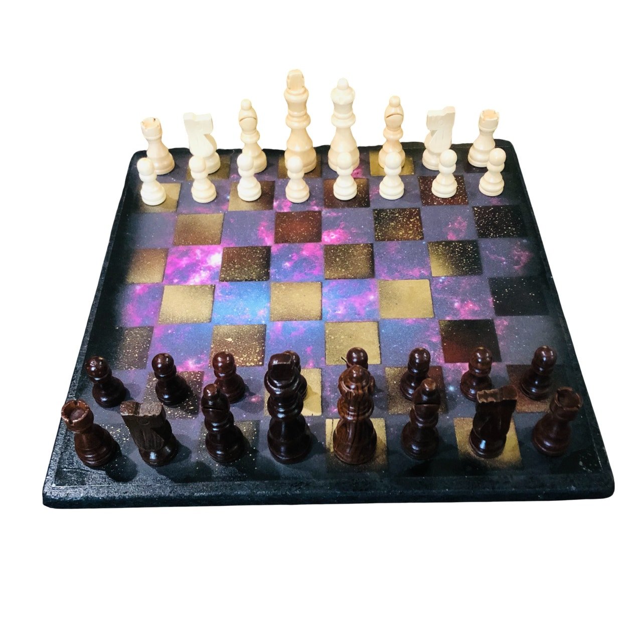 Scrapbook Chess Set - Golden Galaxy