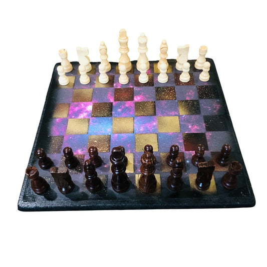 Scrapbook Chess Set - Golden Galaxy