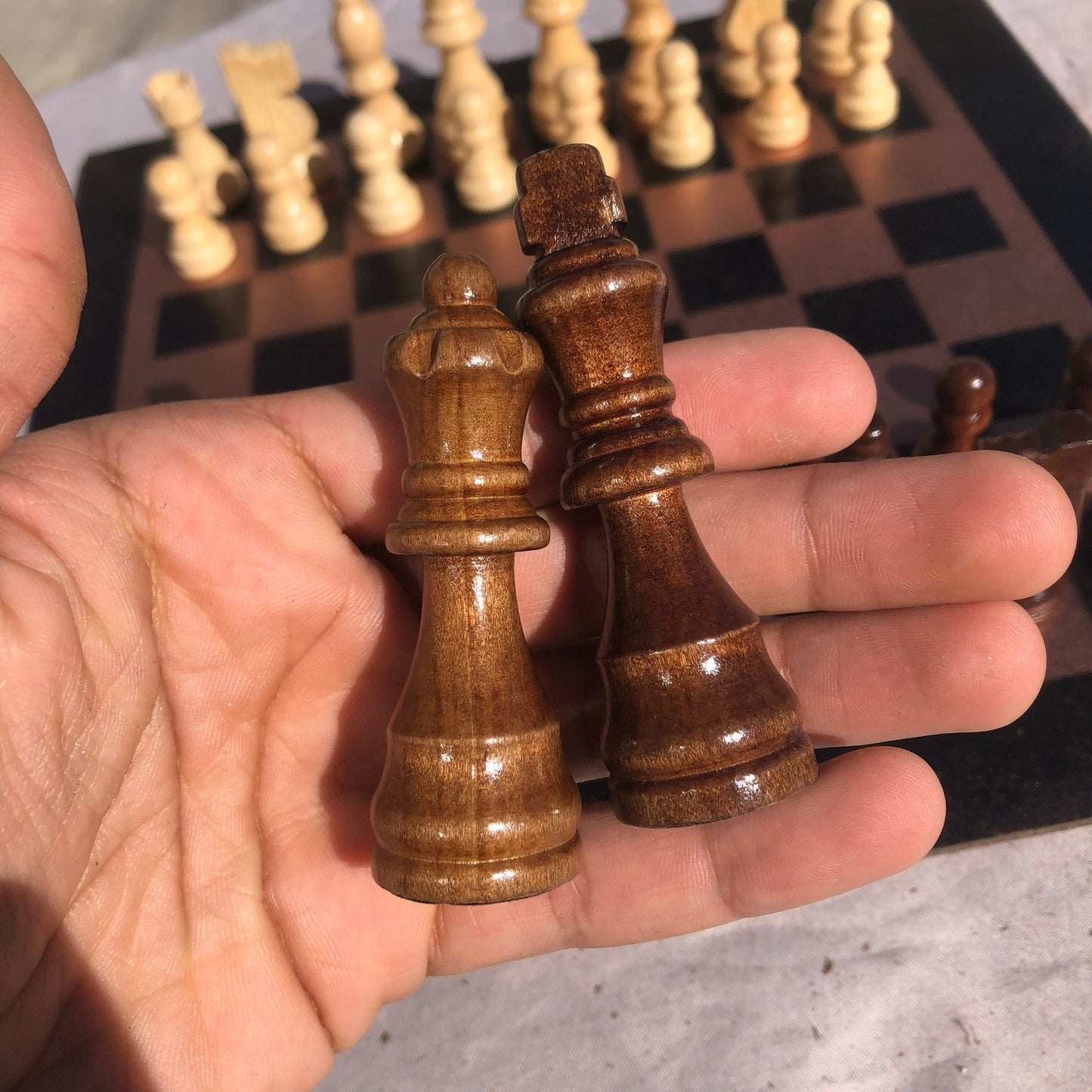 Chess Set - Bronze & Black