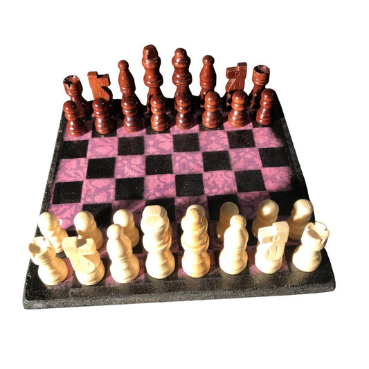 Scrapbook Chess Set - Vintage Purple