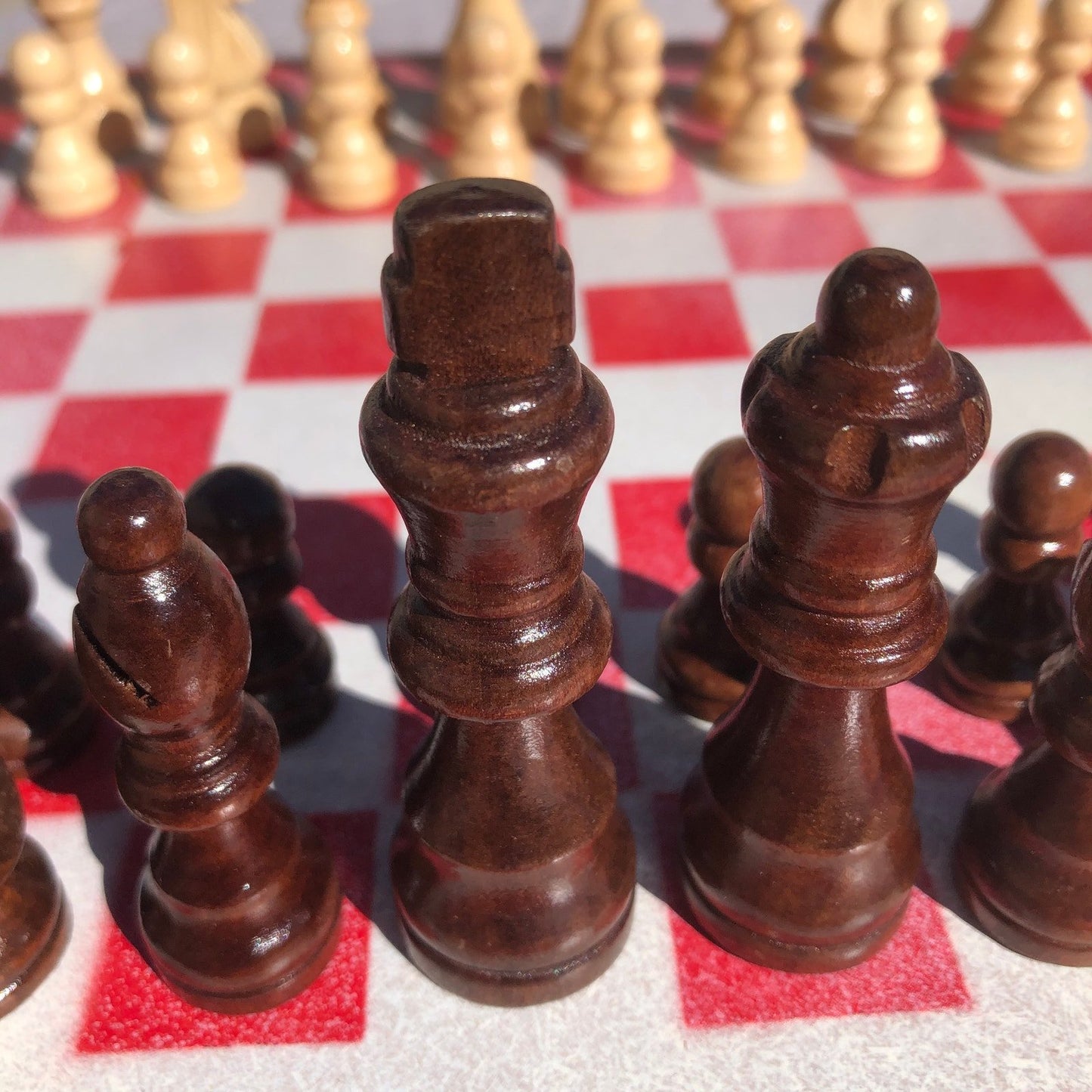 Chess Set - White & Red