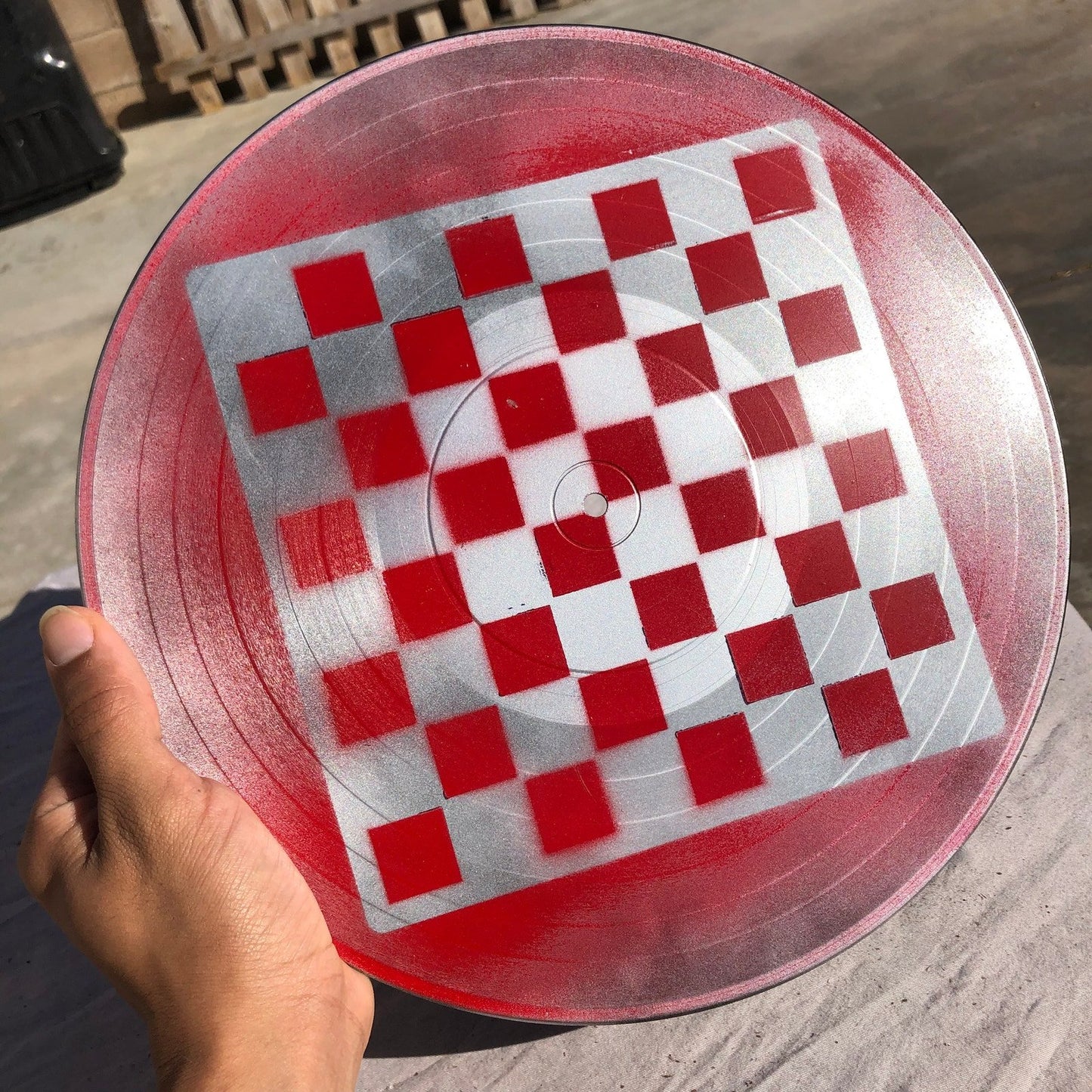 Vinyl Chess Set - Red Chrome