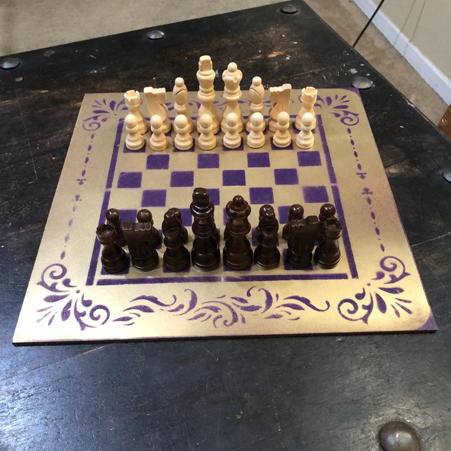 Chess Set - Bland Purple Gold