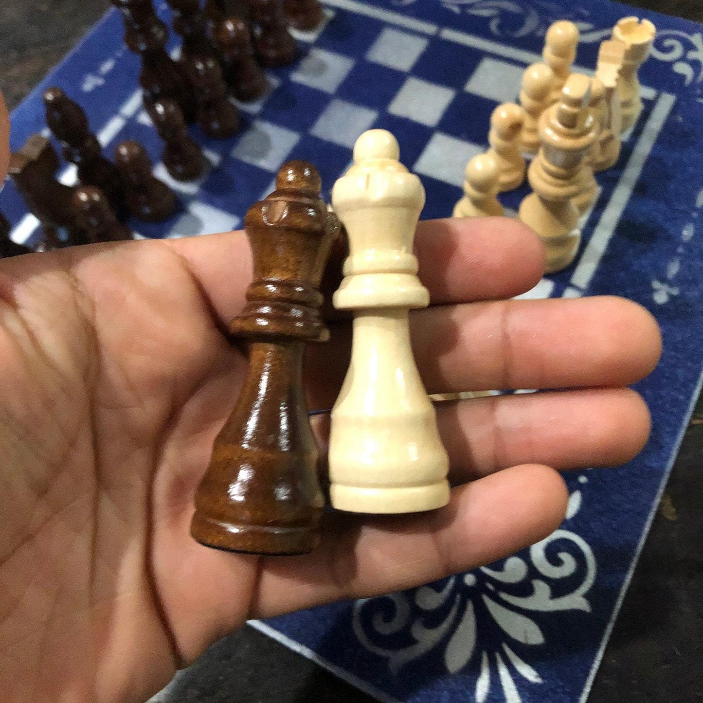 Chess Set - Cowboys Blue & Silver