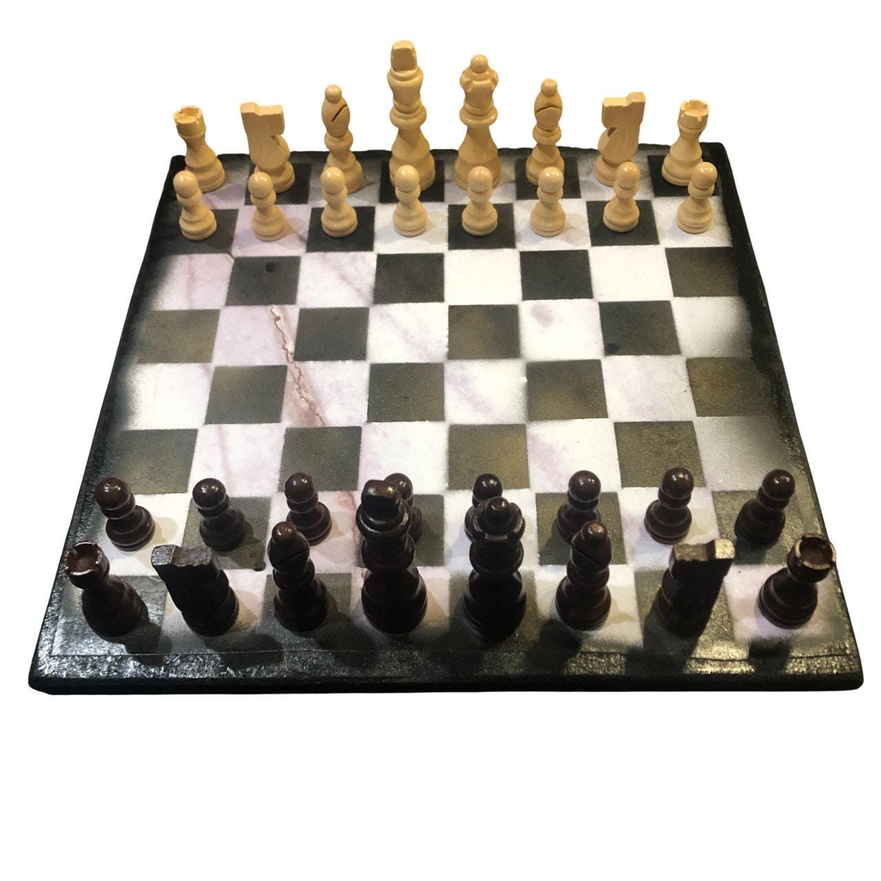 Scrapbook Chess Set - Marble Pattern