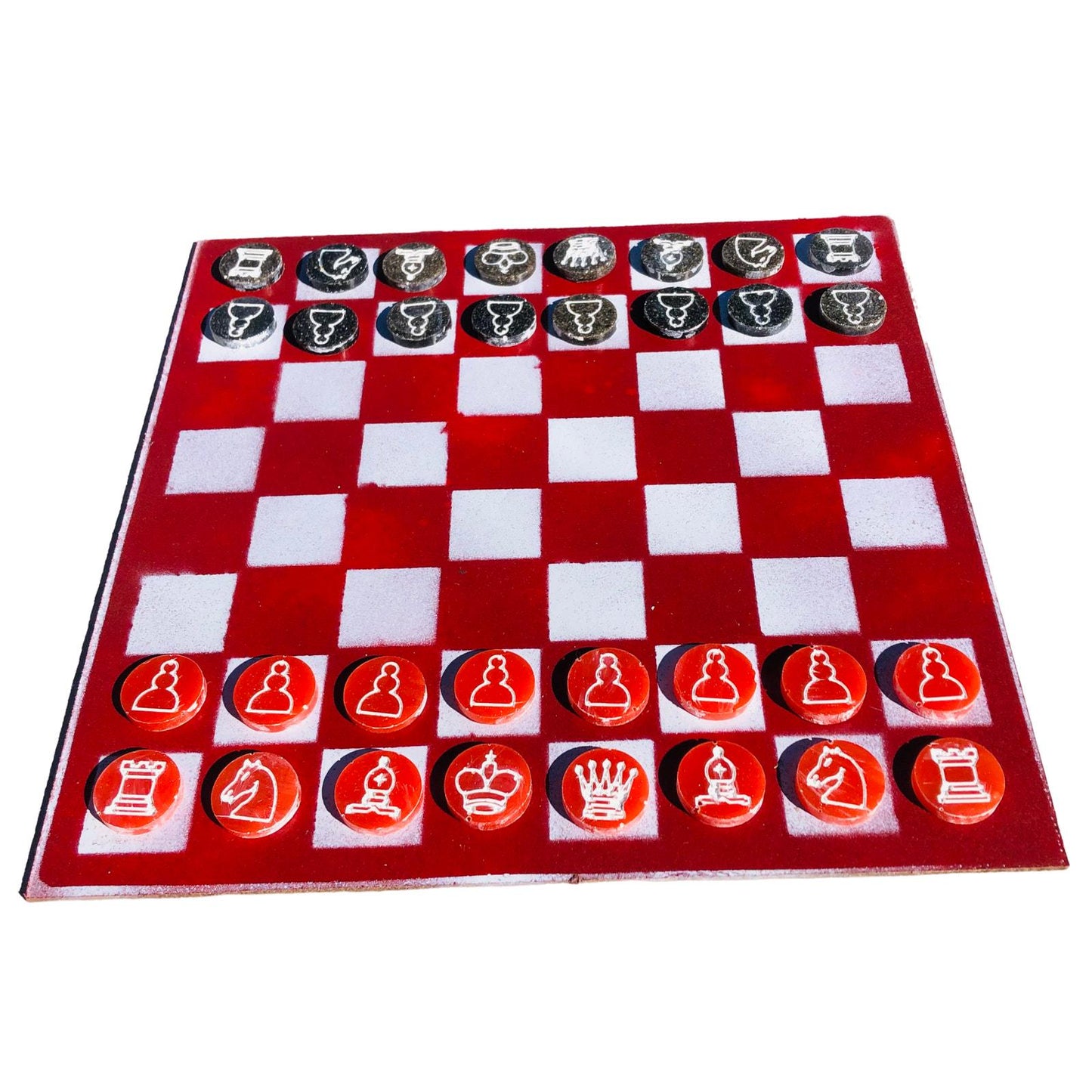 Chess Set - Sunset Red