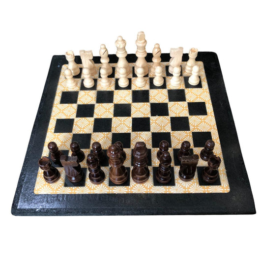 Scrapbook Chess Set - Vintage Yellow