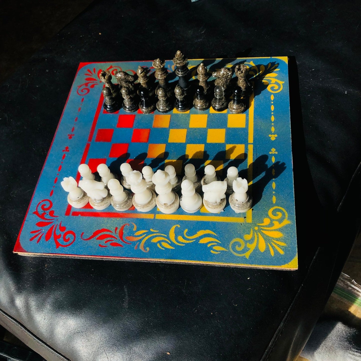 Chess Set - Sunset Blast Blue