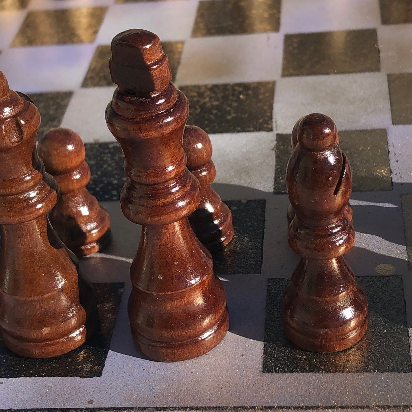 Chess Set - Gray Golden Tint