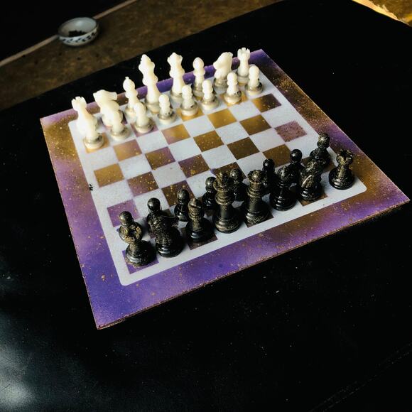 Chess Set - Purple Gold Royal