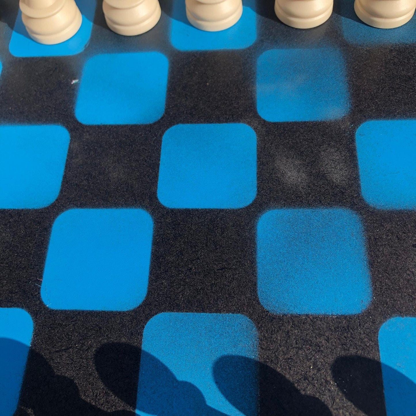 Large Chess Set - Blue & Black