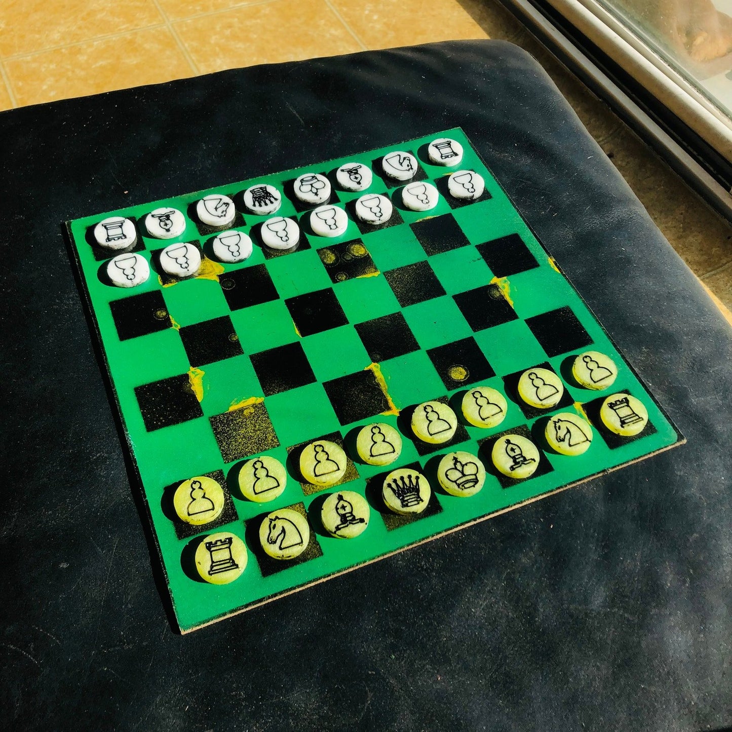 Chess Set - Green Mustard