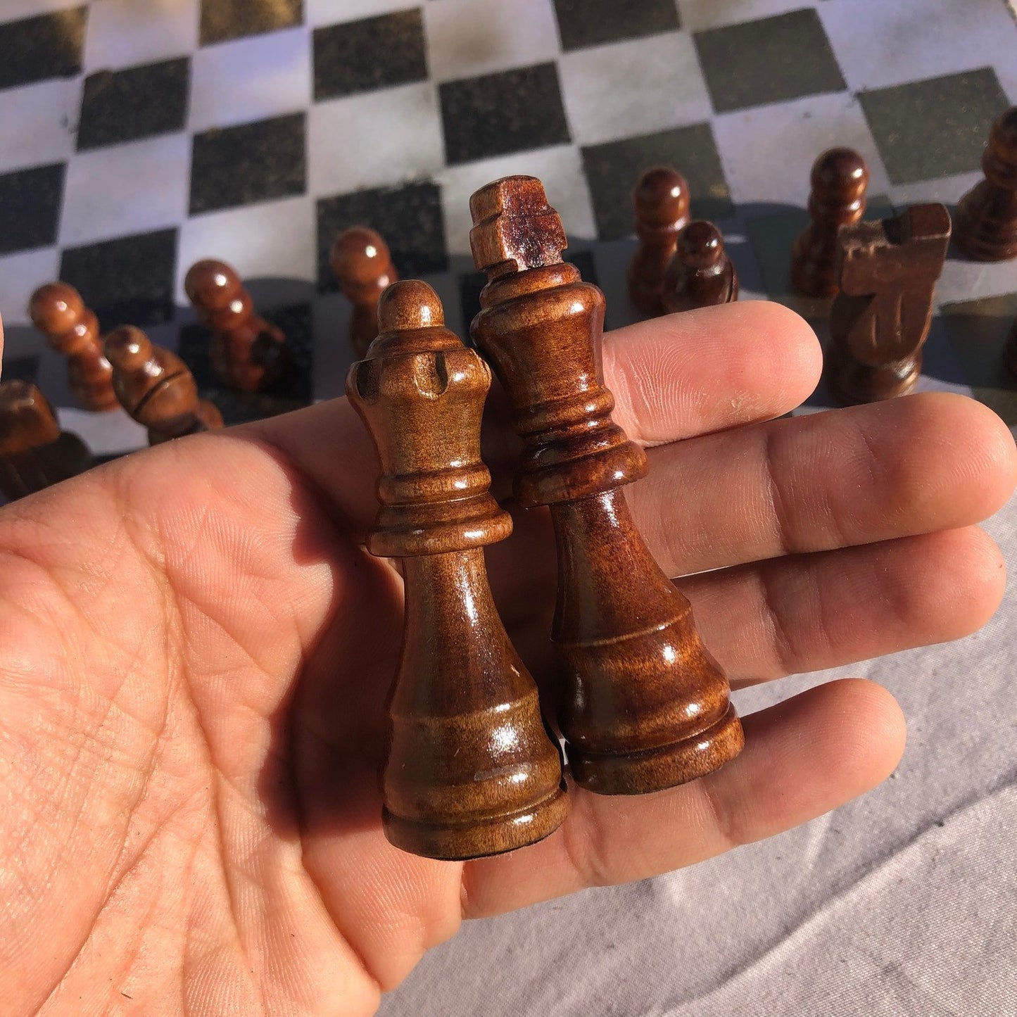 Chess Set - Gray Golden Tint