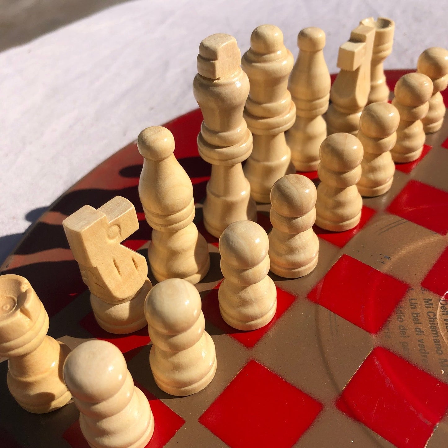 Vinyl Chess Set - Roman Red