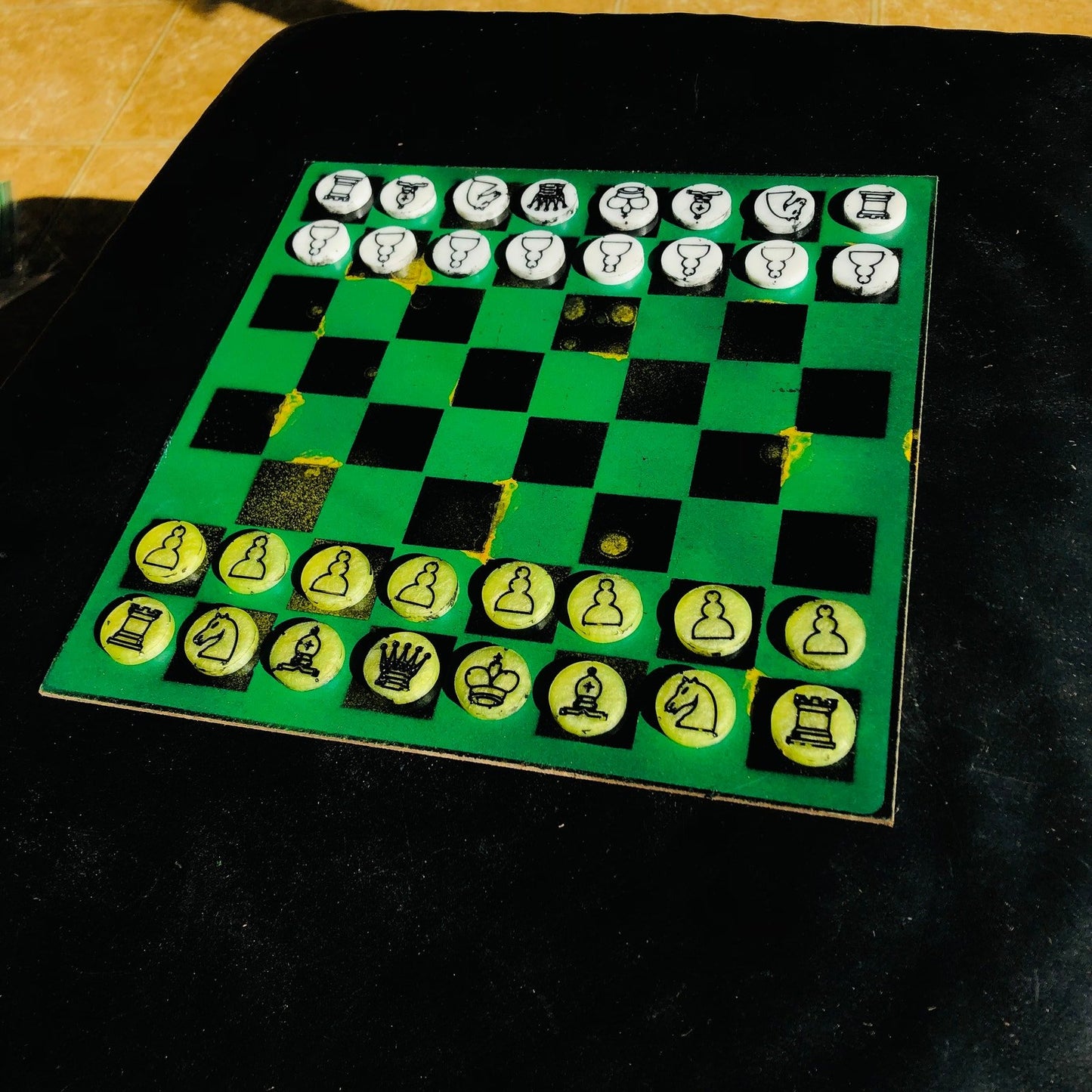 Chess Set - Green Mustard