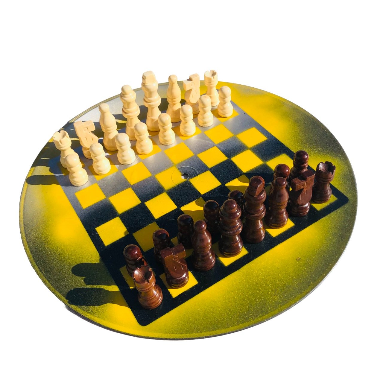 Vinyl Chess Set - Premium Yellow