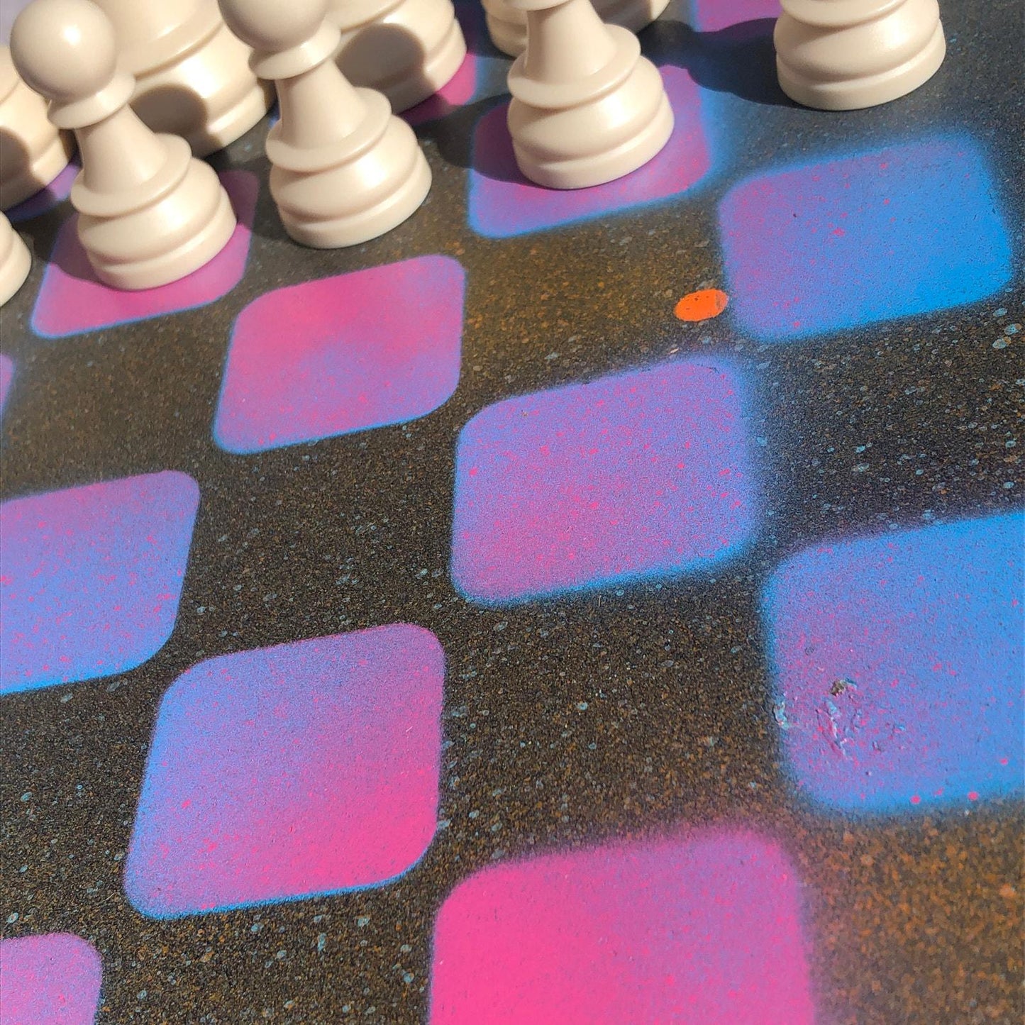 Large Chess Set - Dirty Cotton Candy