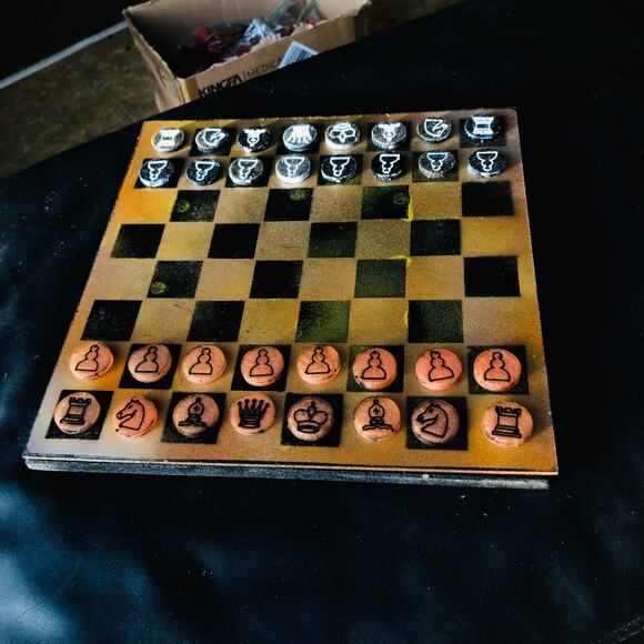 Chess Set - Orange Rust