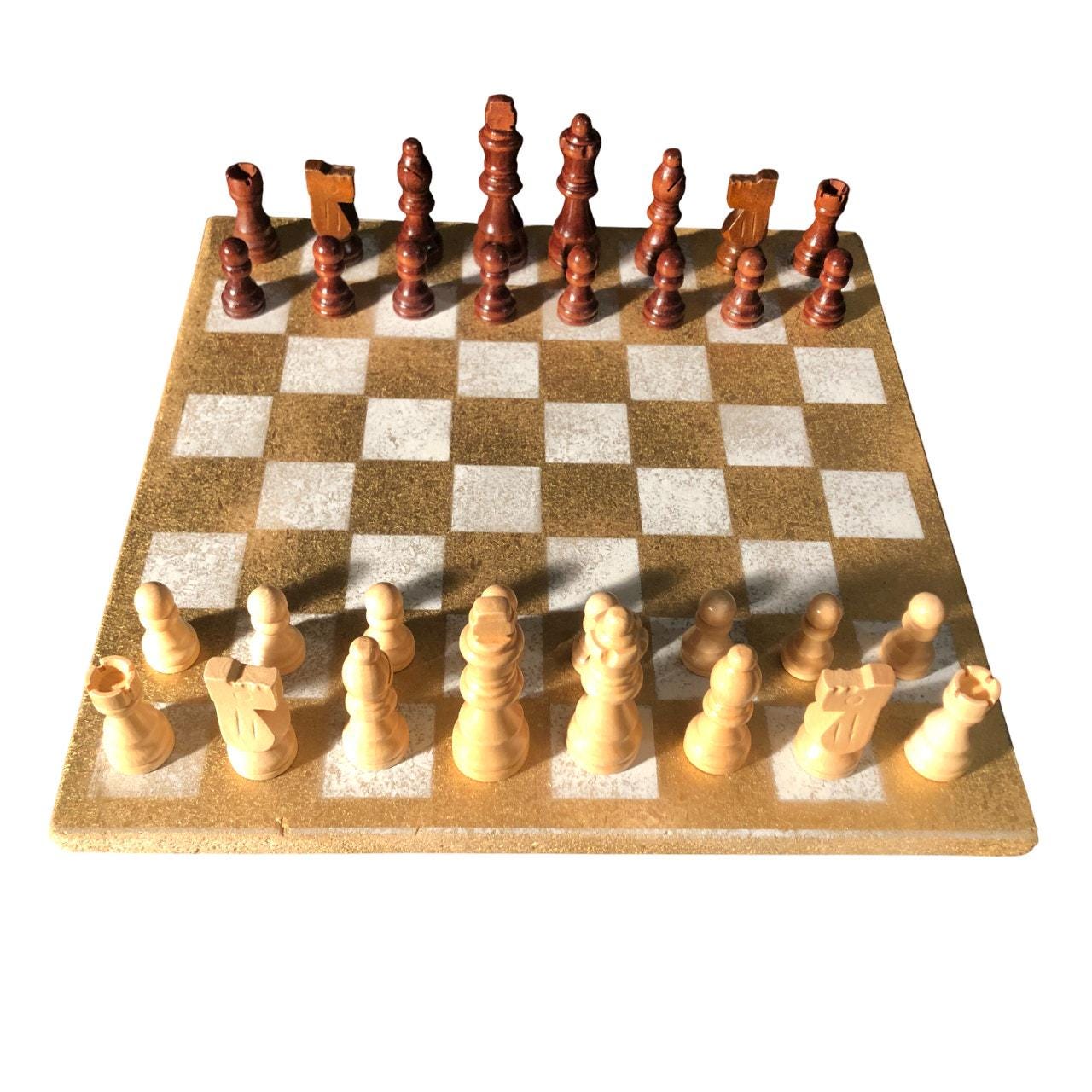 Chess Set - Gold & White